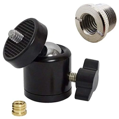 Image of keepdrum Ball Joint Tripod Adapter Rotatable 1/4 to 3/8 + 5/8 Reducing Thread