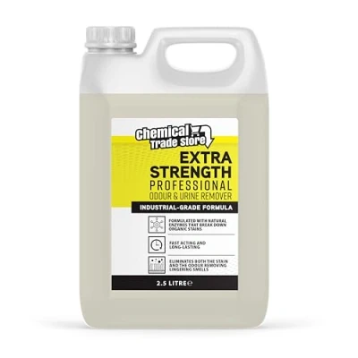 Image of Chemical Trade Store Professional Odour &amp; Urine Remover 2.5L Enzyme Based Cleaner for Pet Household Smells Eliminates Stains Bad Odours from Carpets, Upholstery Hard Floors