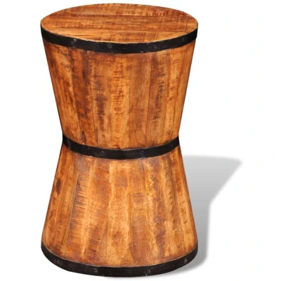 Image of vidaXL Hourglass Stool Rough Mango Wood