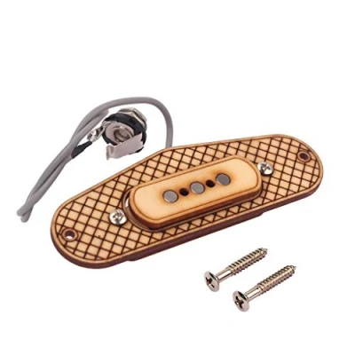 Image of Alnicov 3 String Guitar Pickup Maple Wood Humbucker With 6.35Mm Jack For Cigar Box