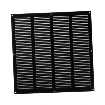 Image of 400 x mm Black Ventilation Grille Insect Protection Exhaust Air Supply Metal