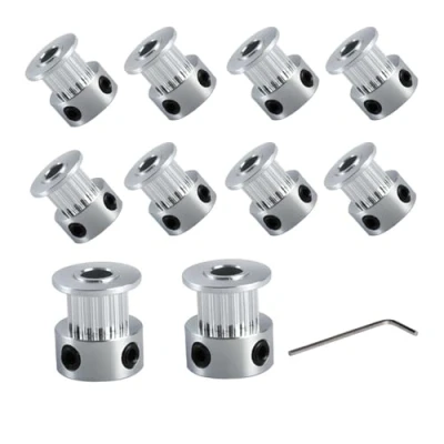 Image of BZ 3D GT2 Pulley 20 Teeth 5mm bore 6mm Width 20T Timing Belt Wheel Aluminum for Printer Set of 10