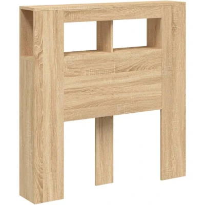 Image of vidaXL LED Headboard Sonoma Oak 100x18.5x103.5 cm Engineered Wood
