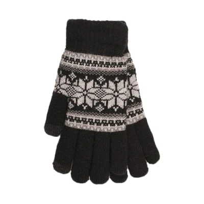 Image of Mens Fleece Lined Touch Screen Gloves GL1184 Black