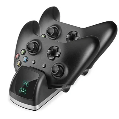 Image of OSTENT Controller Charger Station Pack For Xbox Dual Dock Charging + 2 Rechargeable Battery Compatible With One/s/x