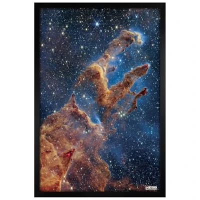 Image of James Webb Pillars of Creation Maxi Poster Black Wooden Framed