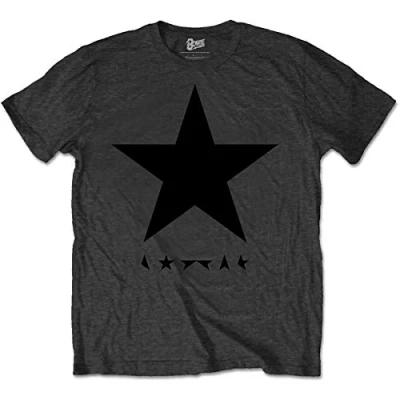 Image of David Bowie Blackstar On Grey Official Tee T Shirt Mens Unisex (Large)