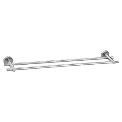 Image of tesa MOON Towel Rail No Drill Holder in Chromed Metal Stainless Waterproof Includes Removable Glue Solution