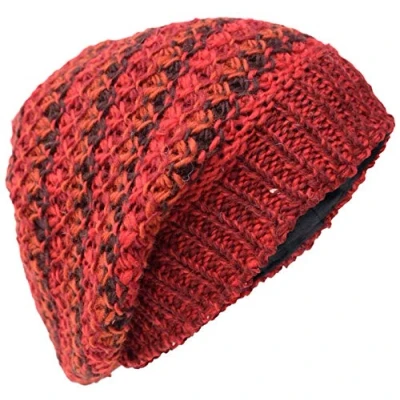 Image of Gheri Knitted Woolen Winter Fleece Lined Caps Hats B