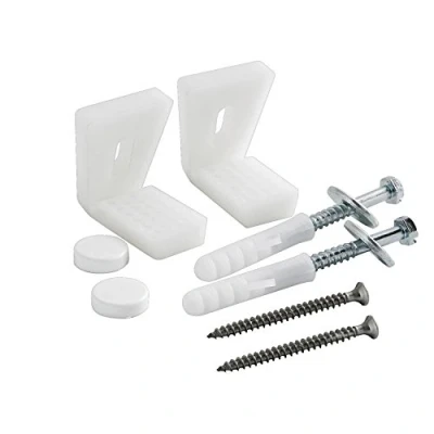 Image of Nuie PFK001 Modern Bathroom Pan Fixings, 65mm x 40mm, White