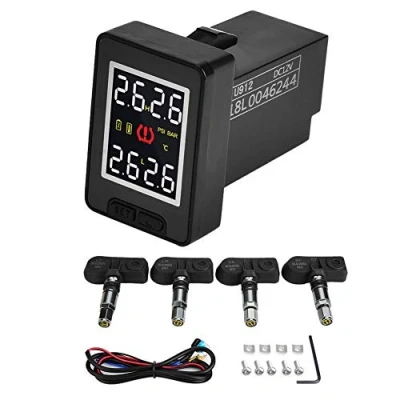 Image of Tire Pressure Sensor, Car Monitor System Kit TPMS with 4 Internal Sensors for Toyota