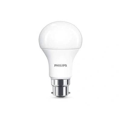 Image of Philips LED B22 Frosted Light Bulbs, 8.5 W Warm White, Pack of 2