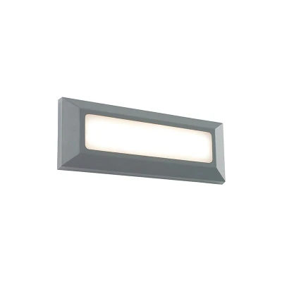 Image of Saxby Severus Outdoor Integrated Led Landscape Direct IP65 3W Grey Abs Plastic &amp; Frosted PC