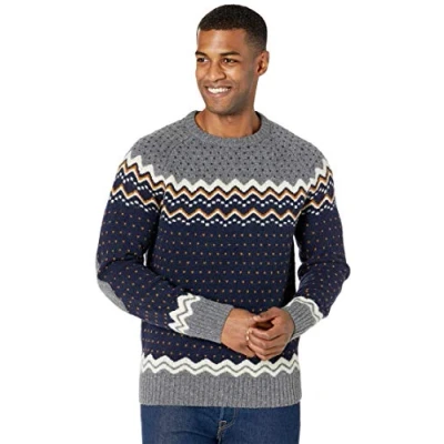 Image of Fjällräven Mens Övik Knit Sweater M Sweatshirt, Blue, L EU