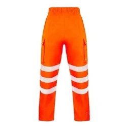 Image of BeeSwift Deltic Hi Vis Overtrouser Water Repellent PPE Safety Workwear Personal Protective Clothing Outerwear Work Outdoor wear Orange XX Large