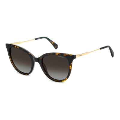 Image of Polaroid Woman PLD 4184/S/X 086/LA Sunglasses Polycarbonate Havana Brown Squared Polarized Shaded