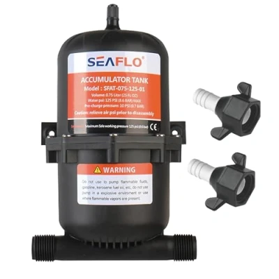 Image of SEAFLO Accumulator Tank Water Pump Flow Control Internal Bladder 125 psi 23.5 oz