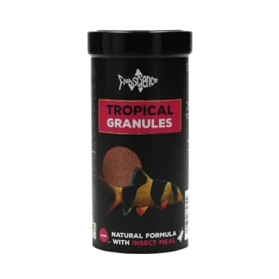 Image of FishScience Tropical Granules 240g (500ml) Complete Fish Food Aquarium Bottom Feeder Catfish for