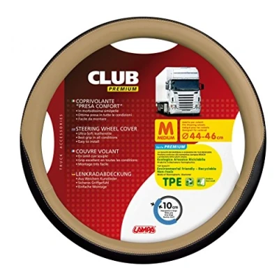 Image of LAMPA 98914 Premium Club Steering Wheel Cover, M
