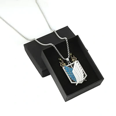 Image of DOOLY Anime Attack on Titan Drop Necklace Wings of Freedom Metal Pendant Chain Choker Necklaces Charm Gifts Jewelry