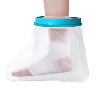 Image of Fasola Cast Cover Foot for Shower, Waterproof Plaster Dressing Protector Toe, Ankle Wound, Burns, Reusable Bag Leg Keep Wounds &amp; Bandage Dry