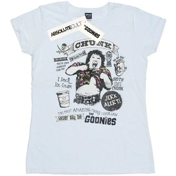 Image of Absolute Cult The Goonies Women&#039;s Chunk Jerk Alert T Shirt White Large