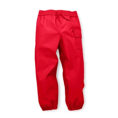 Image of Hatley Girl&#039;s Splash Rain Trousers, Red, 10 Years