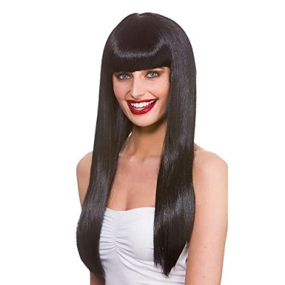 Image of Wicked Costumes Adult Long Black Fantasy Fancy Dress Wig