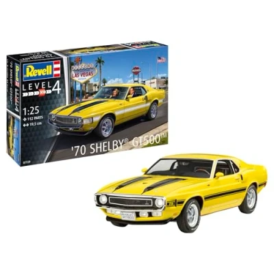 Image of Revell 07729 70 Shelby Mustang GT500 1:25 Scale Unbuilt/Unpainted Plastic Model Kit