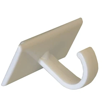 Image of Centurion HE78P Plastic Self Adhesive Cup Hook, 30mm x 20mm, White Pack of 6, Multi Colour, 30 mm 20 mm, Set 6 Pieces