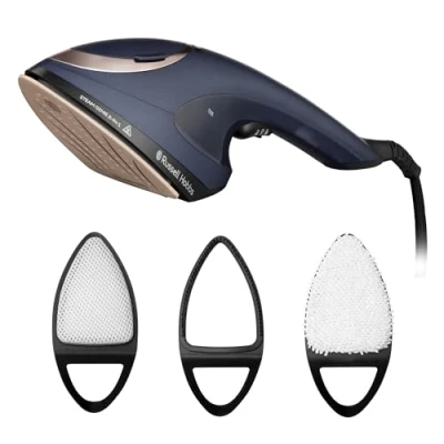 Image of Russell Hobbs Linencare Steam Genie 2 In 1 Garment Steamer Navy Blue
