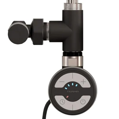 Image of terma MOA Black Thermostatic Electric Element for Heated Towel Rail Radiator, Standard and Dual Fuel, ALL WATTS (800 Watts)