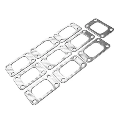 Image of Akozon Oil Flange Turbo 10pcs T3 Turbine Gasket Graphite Aluminum Supercharge Fit for T2 T25/T28 GT25/GT28 GT2876