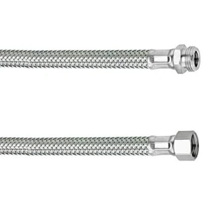 Image of CORNAT T3173091270 Flexible Connection Hoses KTW A 200mm x 3/8 ET, Silver, 200 mm