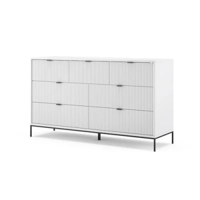 Image of Vicco Sideboard Eliza, White, 140 x 81 cm with 7 drawers