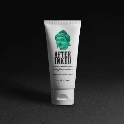 Image of After Inked VEGAN Tattoo Aftercare Lotion Cream. Best for new Tattoos, Permanent Make Up, Micropigmentation and Laser Removal. Size: 90ml (pack of 3)