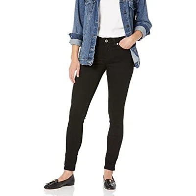 Image of True Religion Women&#039;s Jennie Mid Rise Curvy Fit Skinny Ankle Jean, 2sb Body Rinse Black, 29W