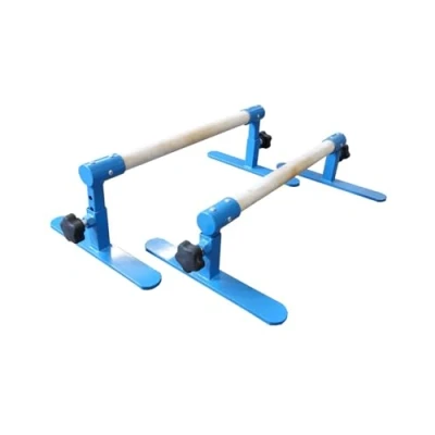 Image of Tumbl Trak Adjustable Parallette Bars, Blue, Gymnastics Training Floor Bar
