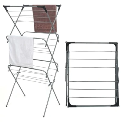 Image of Rainberg 3 Tier Clothes Airer, Indoor Outdoor Airer/Drying Rack with 14 m Washing Line Drying Space. (14m Airer)
