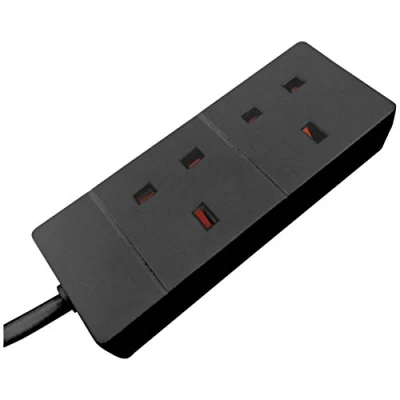 Image of Eagle Two Gang 13 A Extension Lead Black 5 Metre