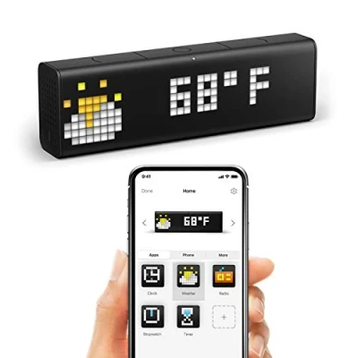 Image of LaMetric Time Wi Fi Clock for Smart Home, LM 37X8, Black