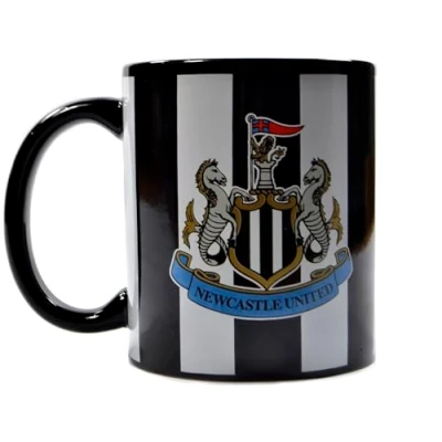Image of Hy Pro Officially Licensed Newcastle United F.C. Mug 11 Ounces Ceramic, Tea, Coffee, Hot Chocolate, Cup, Merchandise, The Magpies, Great Football Gift Idea, For Kids And Adults