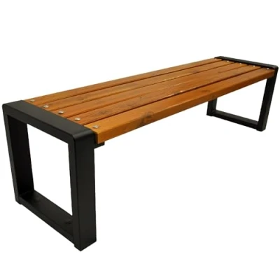 Image of PRIMARIO GRANDE Garden Bench Furniture Powder Coated Steel &amp; Wood Slats Outdoor 350kg Load Capacity Weather Resistant (Grande BO Tick, 200cm Seat Length, CE)