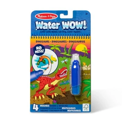 Image of Melissa &amp; Doug Water WOW! Dinosaur Reveal Travel Book Activity Pad 3+ Gift for Boy or Girl
