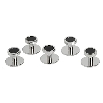 Image of Simon Carter Mens Shirt Dress Studs Silver/Black
