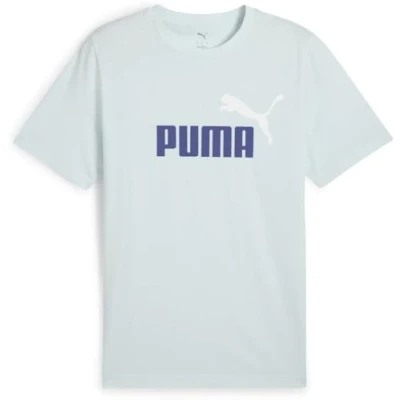 Image of Puma Color LOGO TEE Print Tshirt, Men&#039;s, Size: XXL, Peaceful blue