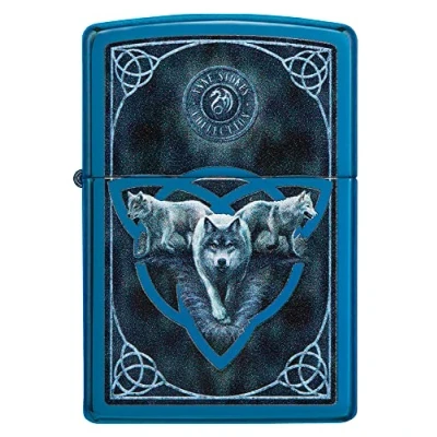 Image of Zippo Lighter, HIGH Polish Blue, One Box, 48009 000002, Metal