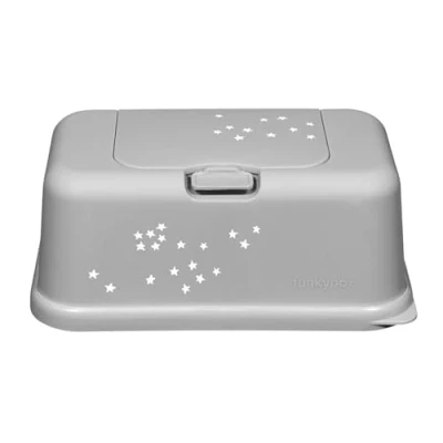 Image of Funkybox Grey Wipes Dispenser with White Stars