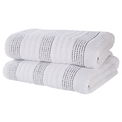 Image of Rapport Home Spa 2 Piece Towel Bale, 100% Cotton White, Combed, 140 x 90 1 cm