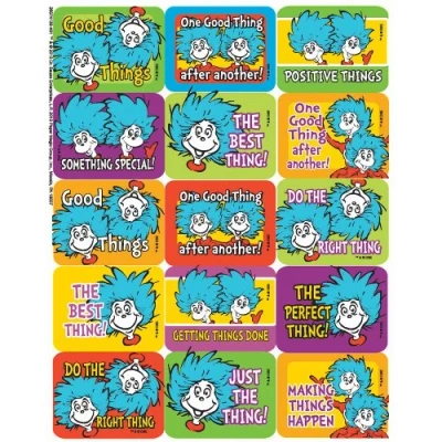 Image of Eureka Dr. Seuss Thing 1 and 2 Success Stickers